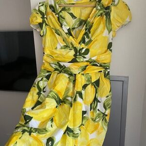 Moschino Lemon print dress .Size 12 US